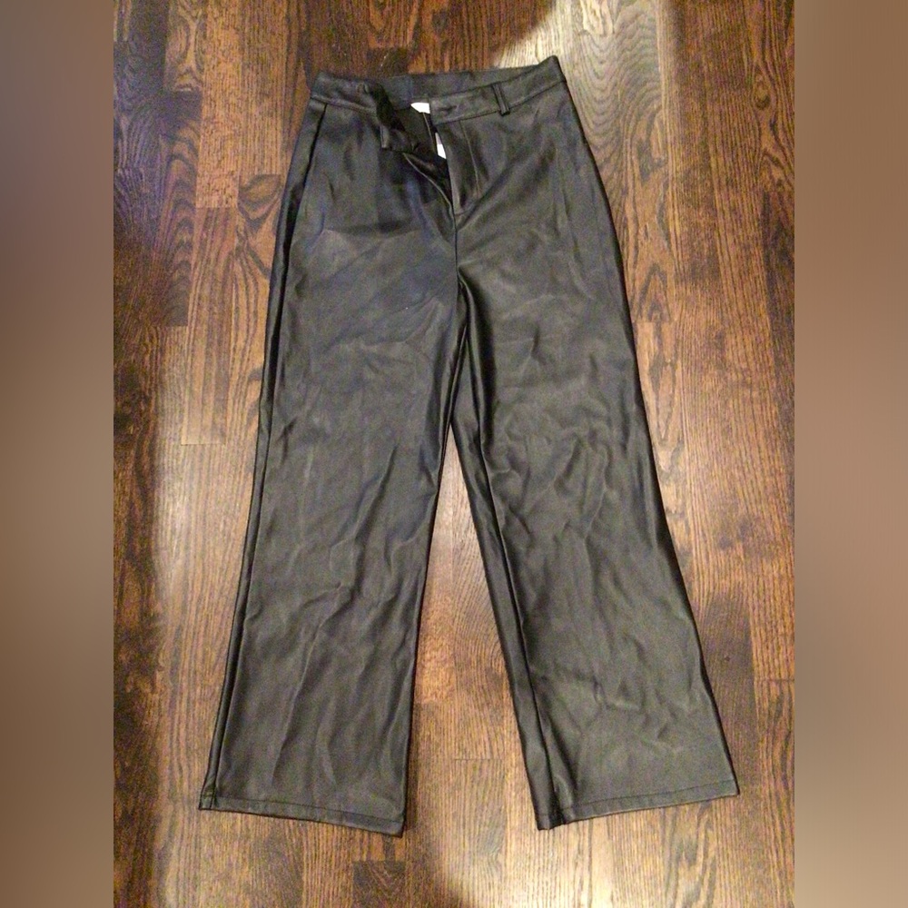 Primark - Faux  wide leg leather pants